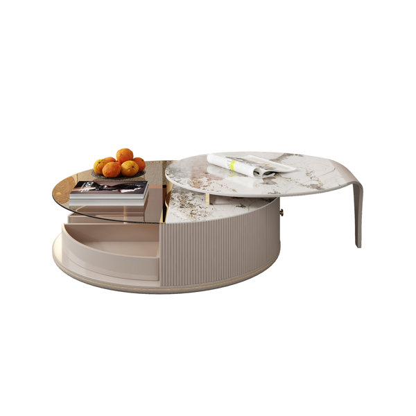 Everly Quinn Table Basse Tambour Avec Rangement Wayfair Canada